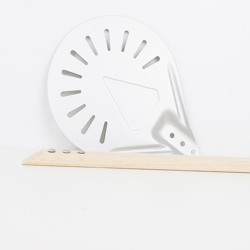 Pizza Turning small Pizza Peel Paddle Short round Pizza Tool Non Slip wooden Handle 7 8 9 inch Perforated Pizza Shovel Aluminum