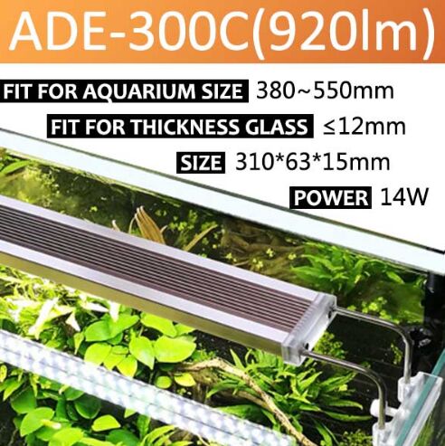 Sunsun ADE serie Slim Luz de acuario LED iluminación las plantas crecen luz 220v/50hz iluminación de plantas acuáticas: ADE300
