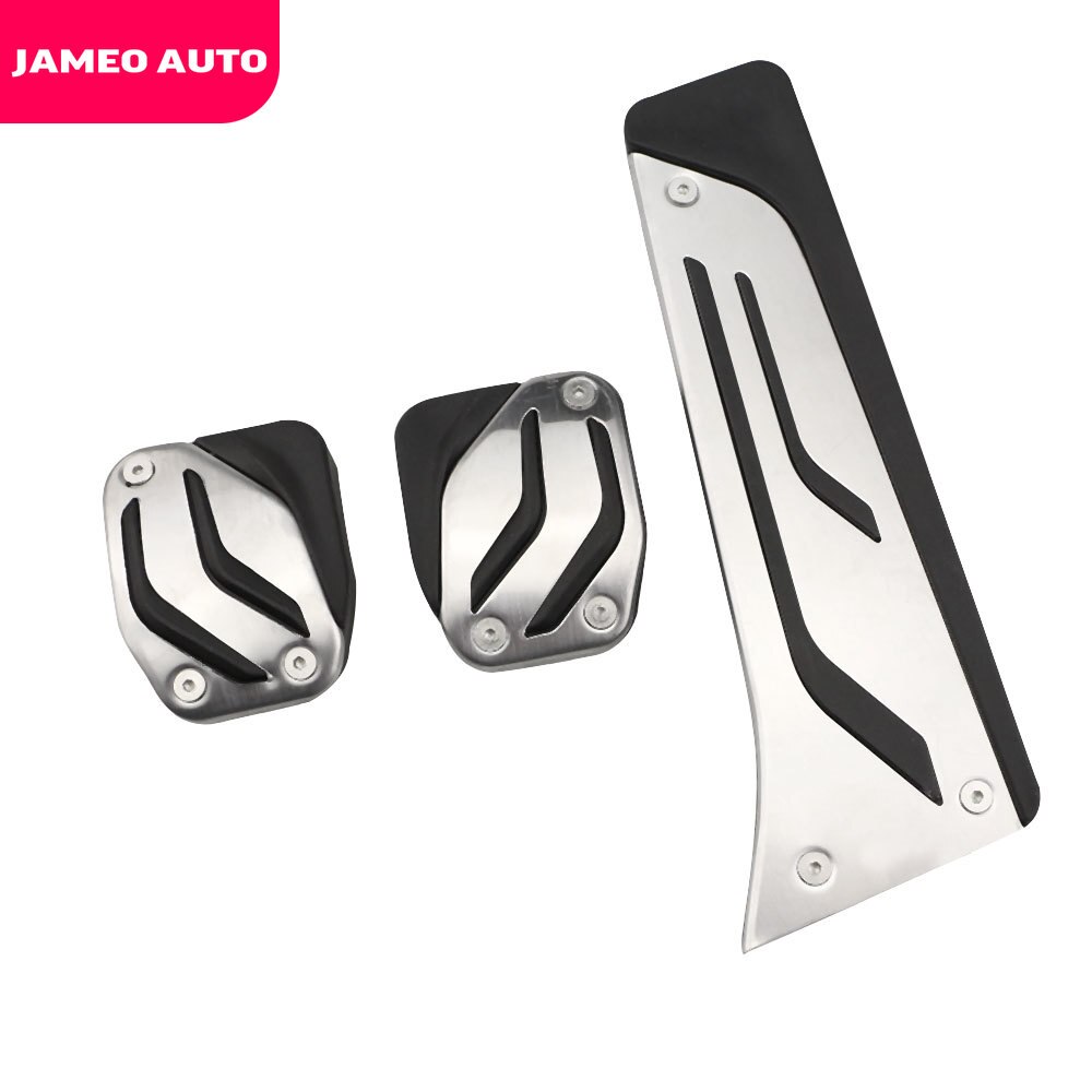 Jameo Auto Stainless Steel Car Fuel Brake Pedals Pedal Cover for BMW 3 M3 X3 X4 X5 X6 F20 F30 E34 E39 E70 E71 E90 E46 GT3 LHD