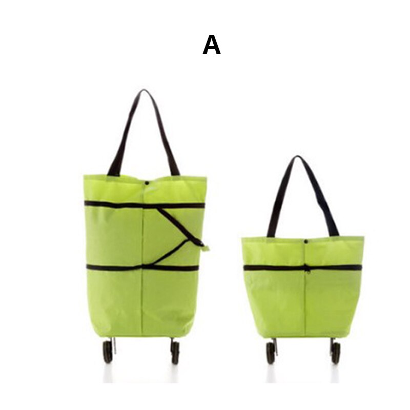 Licht Gewicht Vouwen Opvouwbare Winkelwagen Bagage Reistas Trolley Op Wielen Thuis Praktische Accessoires Thuis Case Conta: A