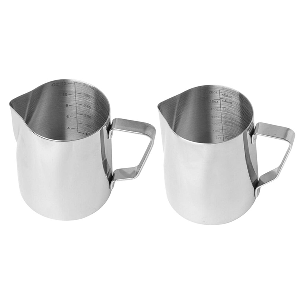 Stainless Steel Milk Frothing Pitcher Pouring Espresso Creamer Cup 12/20oz
