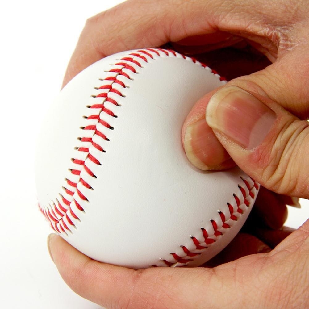 8cm 9 Handmade Bolas De Beisebol PVC Borracha Macia Interna Para Crianças Exercício Bolas de PLUTÔNIO Superior Formação Bola De Beisebol Softball Baseball ba A8M9