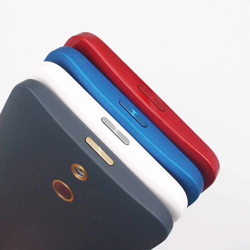 BaanSam nueva tapa trasera de la batería funda para HTC One E8 con botón de encendido + hoja inferior superior + bandeja de tarjeta SIM Dual