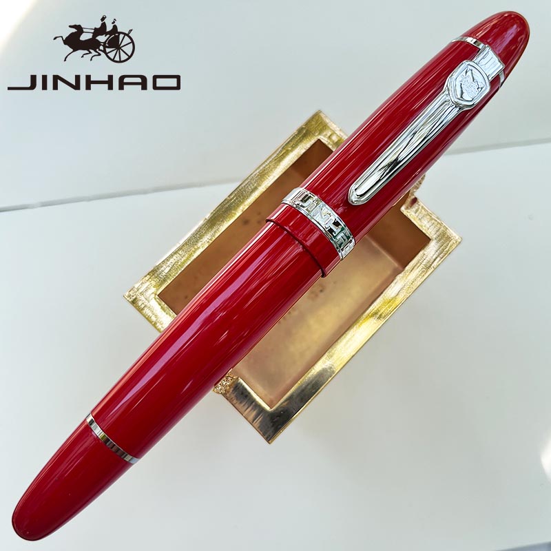 Jinhao 159 Rollerball Pen met grote cilinder en gouden clip Glad schrijven voor relatiegeschenk (zwarte inkt): Bordeaux