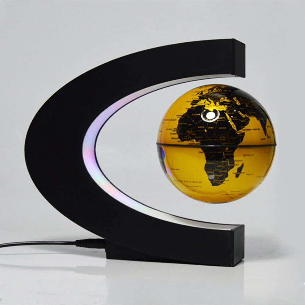 1 Pcs Anti-Zwaartekracht Maglev Globe Ornamenten Perpetual Motion Machine Office Desktop Speelgoed Decoratie Beeldjes Tool Accessoires: Goud