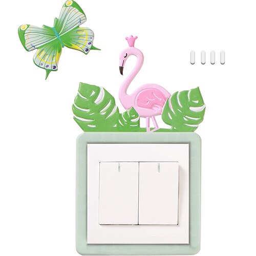 Leuke Dieren Olifant Schakelaar Sticker Remoable Muursticker Voor Kids Nursery Thuis Decal Decor: 3