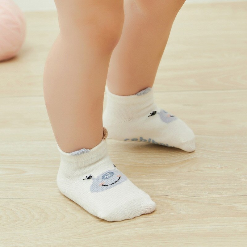 All Season Infant Baby Kid Boy Girl Cotton Short Socks Cute Cartoon Animals Pattern Comfortable Soft Soled Anti-slip Floor Socks