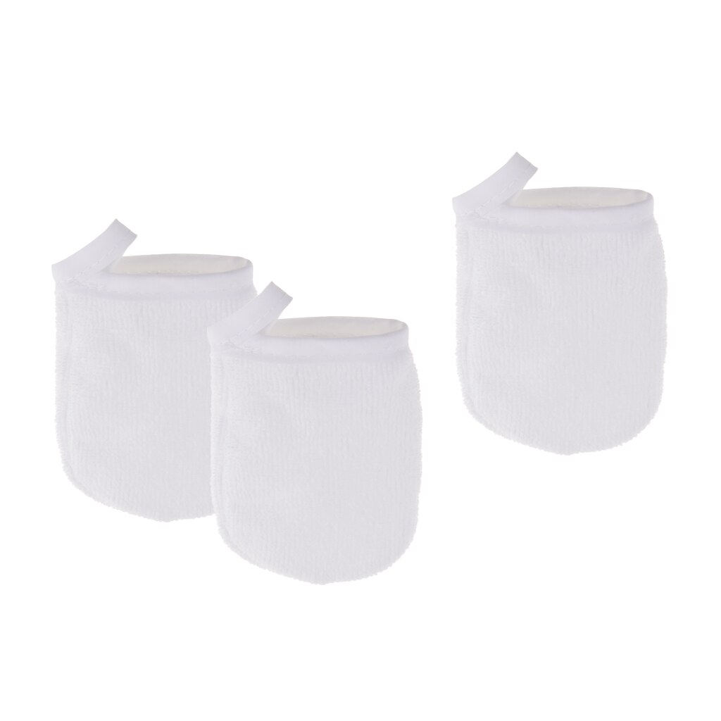 Guantes limpiadores faciales de microfibra para hombre y mujer, almohadillas de tela reutilizables, guante eliminador de maquillaje, herramienta Unisex, 6 uds.
