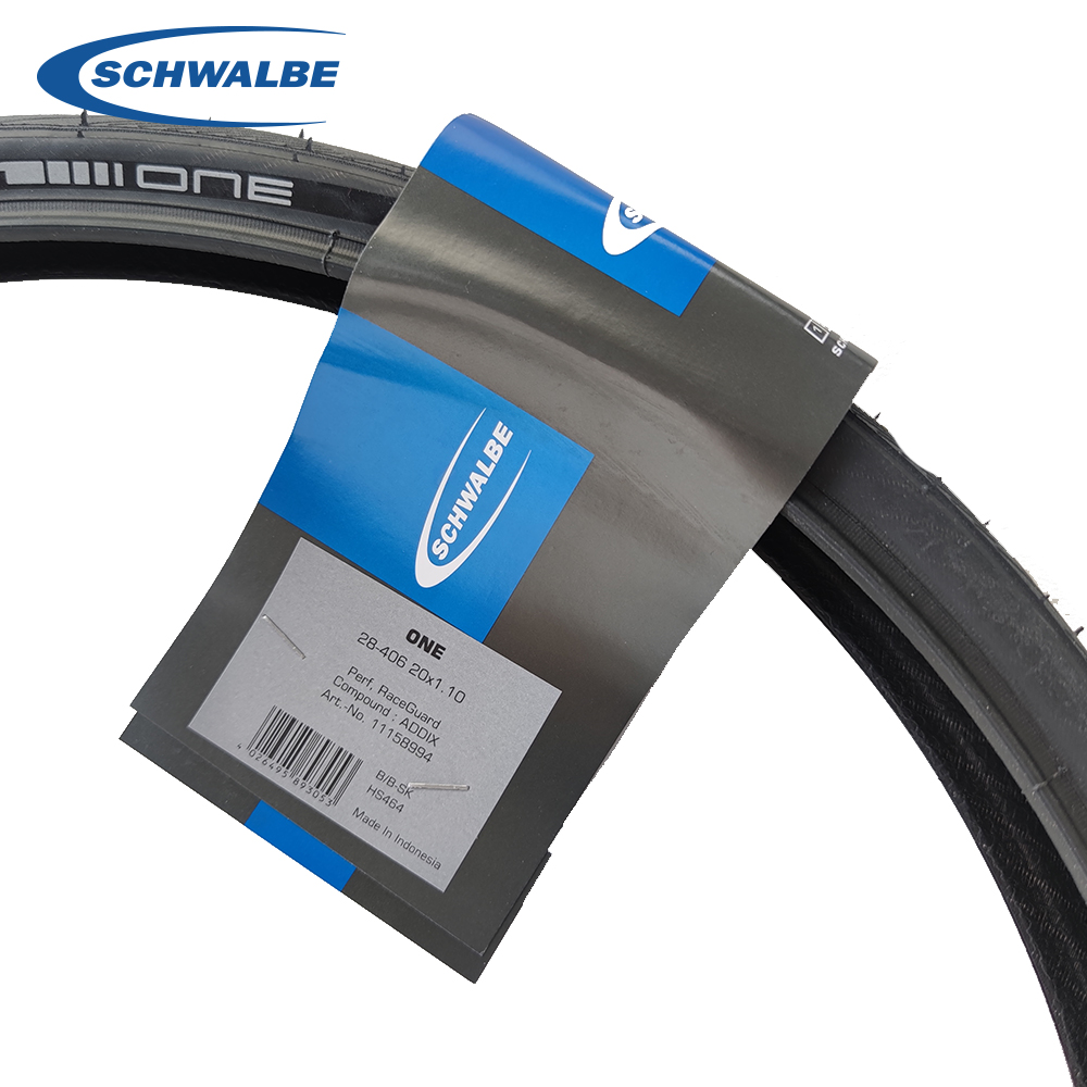 Schwalbe stålwire cykeldæk 20 tommer 28-406 451 sort gul kantdæk et 20 x 1.10 til foldecykel lille hjul cykeldæk