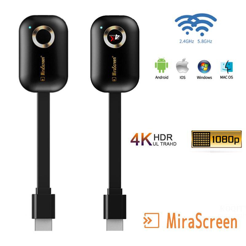 4k tv sticks  g9 plus 2.4g/5g miracast wireless dlna airplay mirascreen display mirror receiver tv-dongle für ios und android