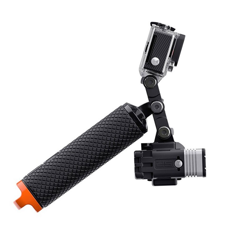 Liga de alumínio universal dupla câmera conexão suporte de montagem para gopro hero série gnome yi série led luz preenchimento acessórios
