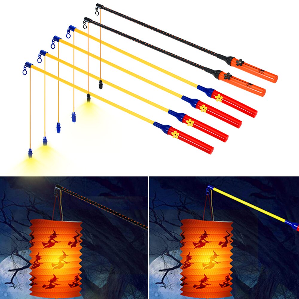 4pcs 40cm+2pcs 50cm LED Electronic Lantern Stick Anti-rust Energy Saver LED Lantern Stick Kids for Halloween Decoration