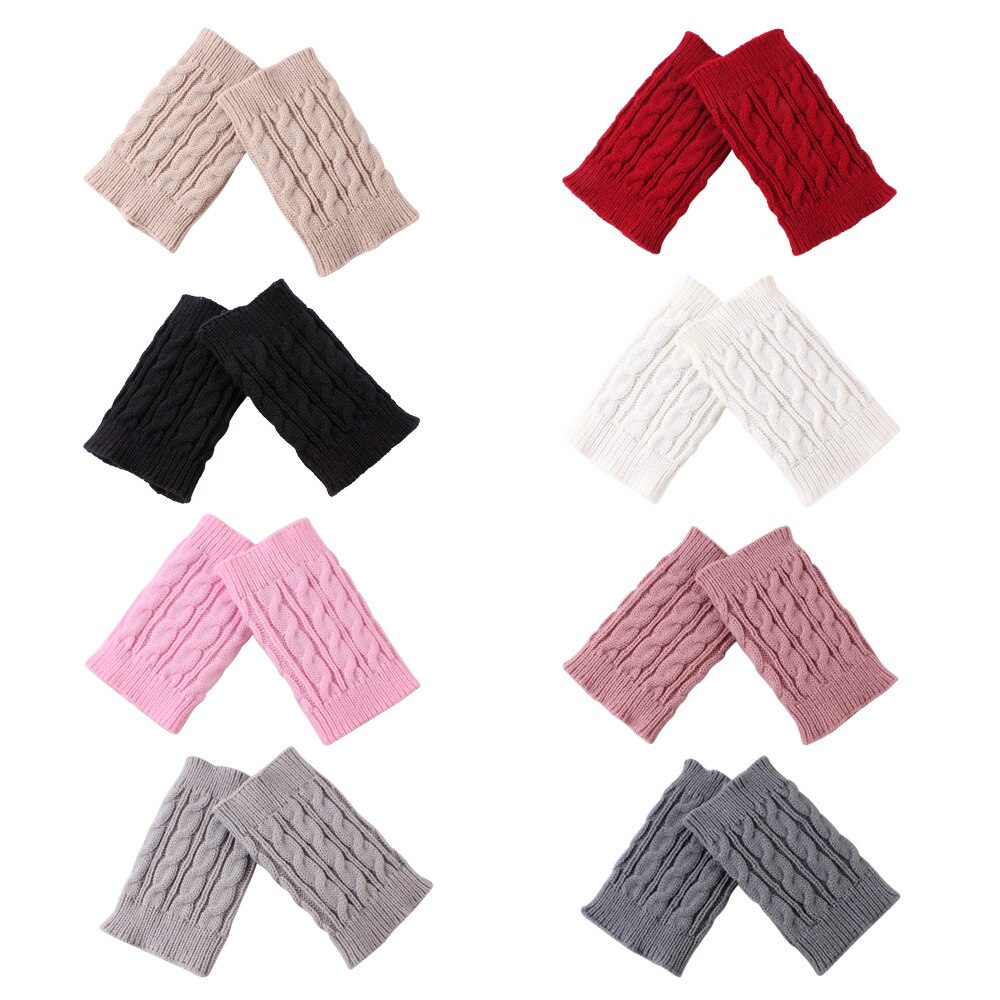 One Pair Winter Thick Warm Knitted Leg Warmers Socks Boot Cover Stripe For Women Lace Stretch Boot Leg Cuffs Boot Socks