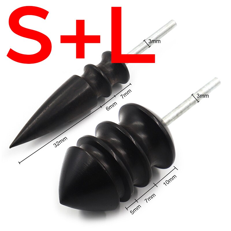 DIY Leather Grinding Tools Mini Portable Drill Versatile Polishing Machine Bits Tools Kit Purple Sandalwood Grinding Head Suit: 2PCS Polished head