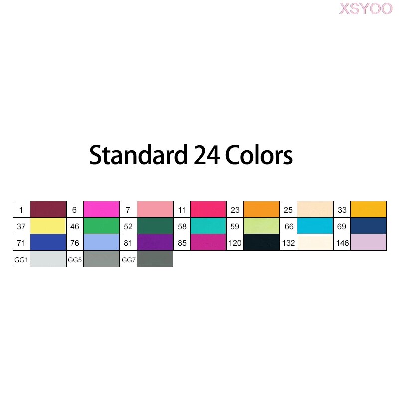 TOUCHNEW 12/24Colors Sketch Skin Tones Marker Pen ... – Grandado