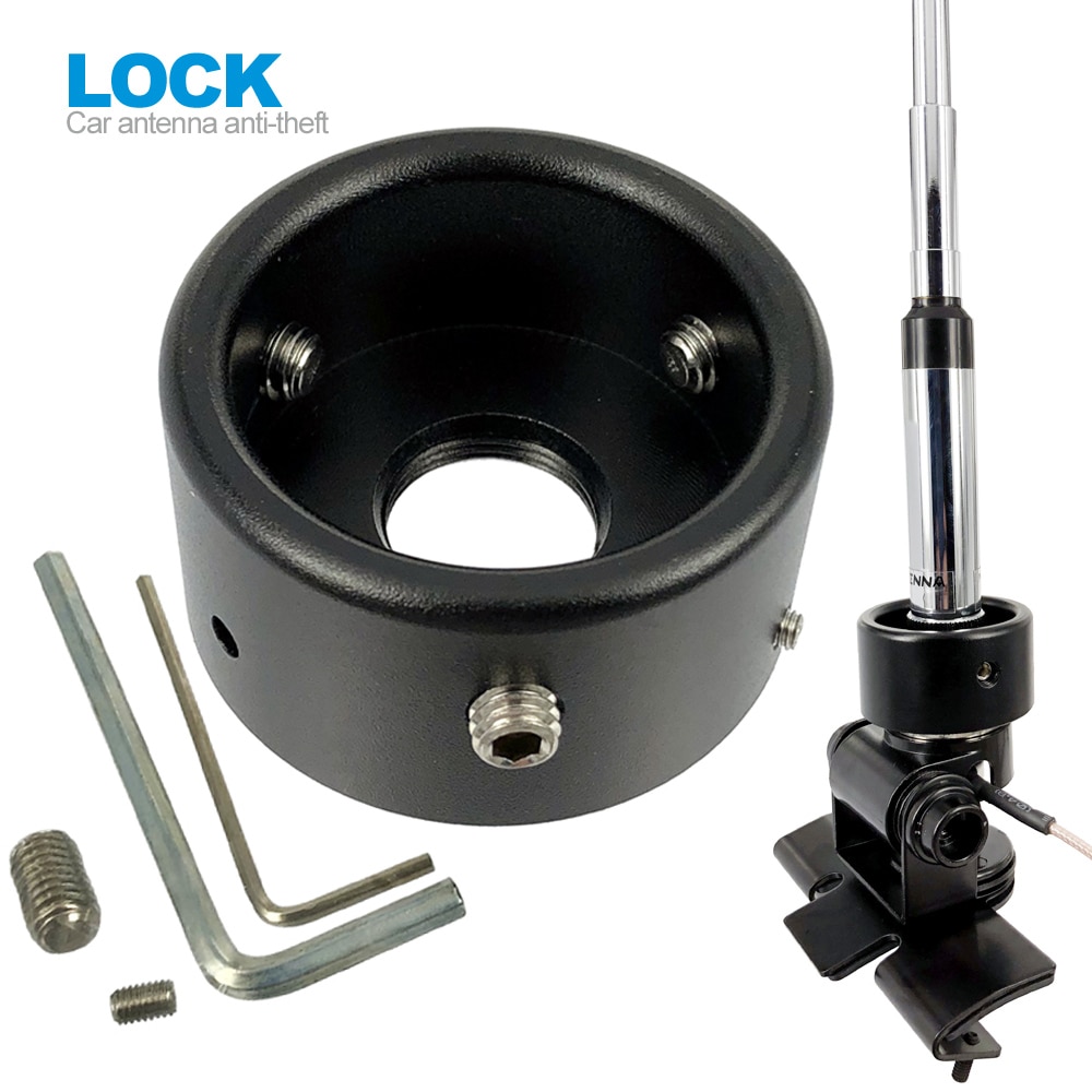 Hoge Gekwalificeerde Auto Antenne Vergrendeling Mount Anti-diefstal Apparaat Gesp Ring Lock Antenne en Beugel Base HH-ALM01