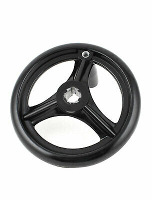 Volant en bakélite noire à 3 rayons, 16mm x 160mm, poignée pour tour