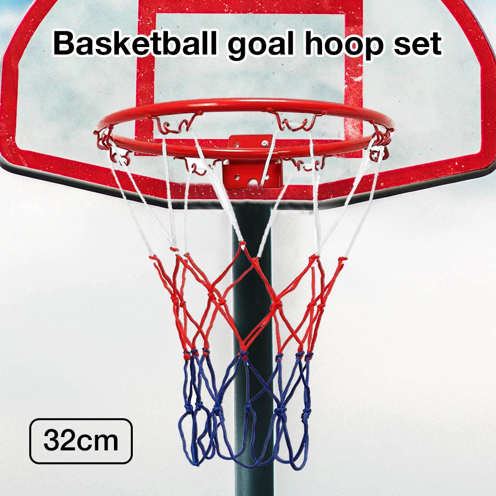 Outdoor Sports Basketball Net Wall Mounted Basketball Goal Hoop Rim Hanging Basket Basketball Wall with Net Screw: Default Title