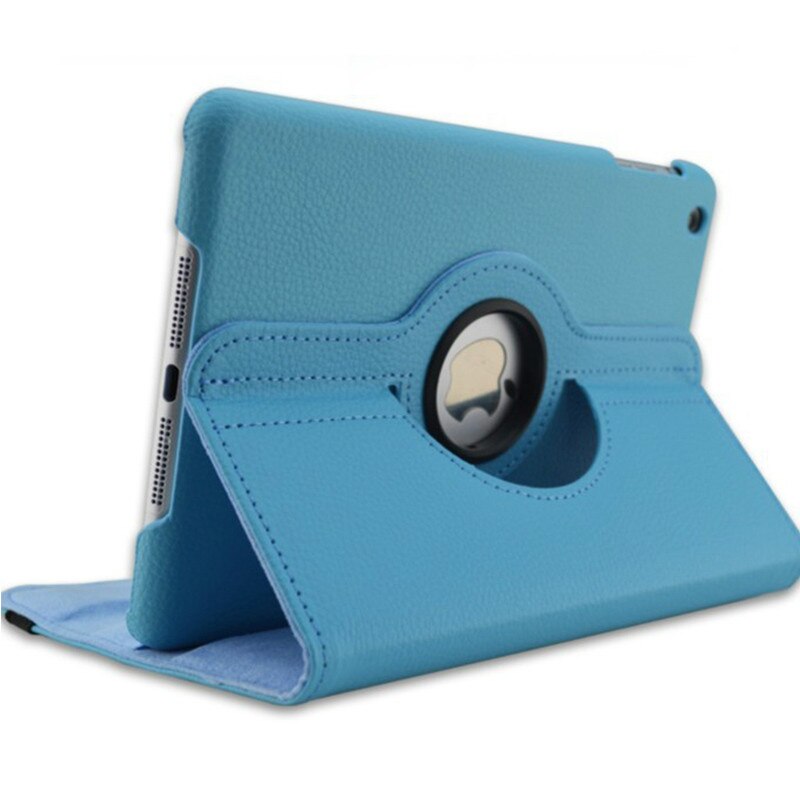 Case For iPad Air 2 Case 360 Degree Rotating PU Leather Flip Case For ipad 9.7 case for ipad 6 case a1893 for funda ipad air 1: Blue