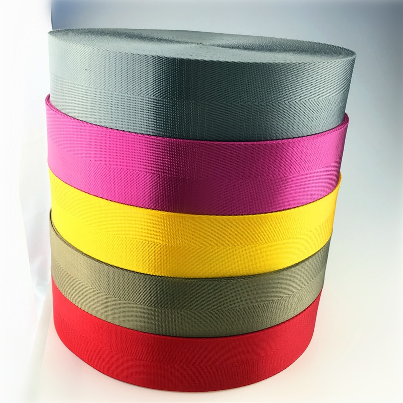 Bande adhésive en tissu Nylon épais | 10M 1.5 pouces 38mm rouge jaune blanc argent bleu noir pour la fabrication de bandes, bracelet de sacoche