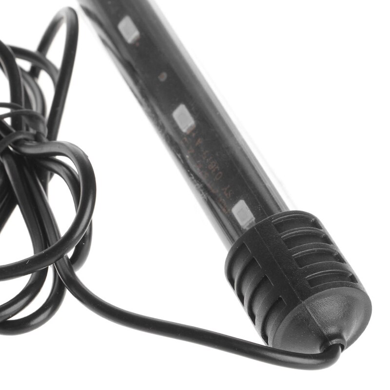 Fita de luz led para aquário, submersível, à prova d'água, com plugue eur, para decoração subaquática, com prendedor