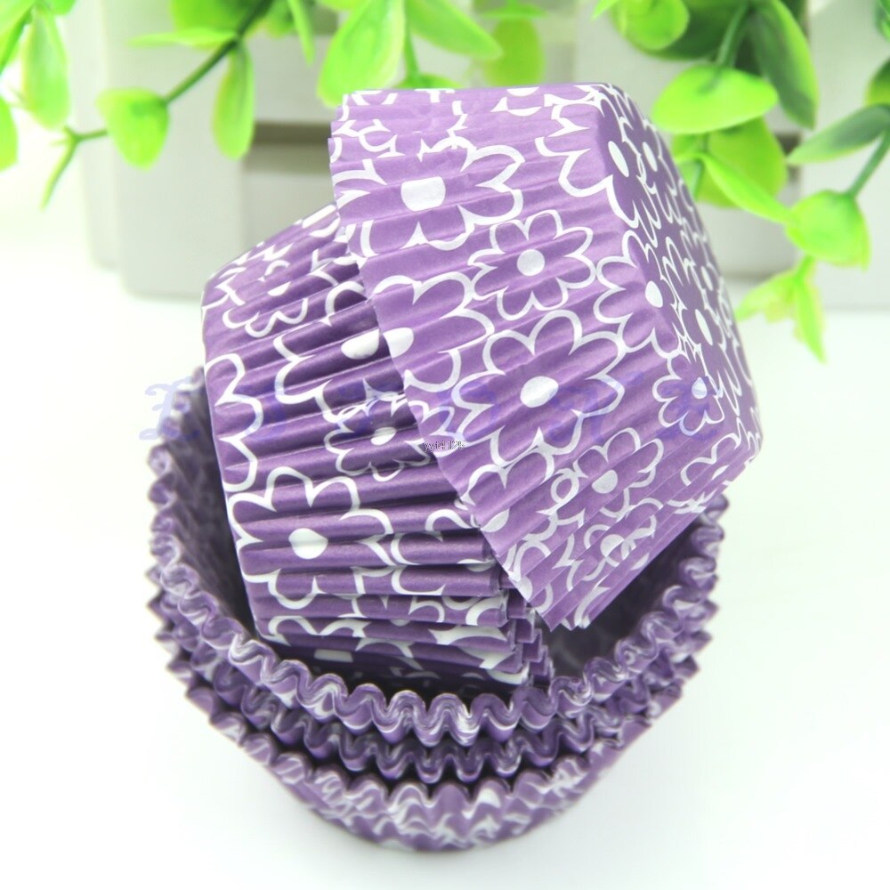 100pcs Original Round Cake Paper Holds Greaseproof Baking Cupcake Cases YH65