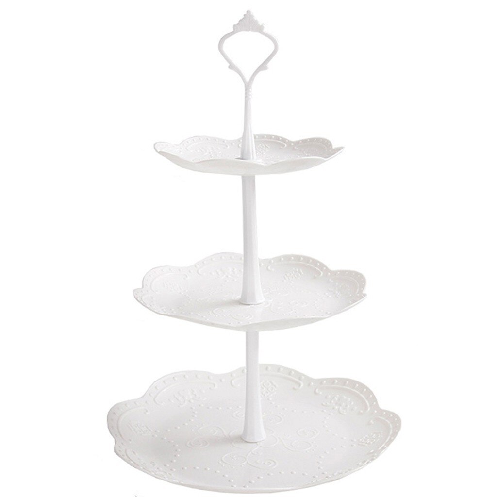 3-Tier Cupcake Stand Cake Dessert Display Plate Wedding Evening Party Tower Plate Stand de gâteau Stand: B