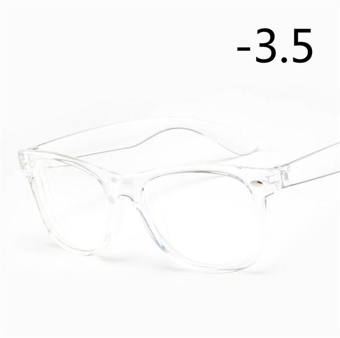 Finished Myopia glasses Transparent White Plastic Frames 2140 Diopters glasses 0 -1 -1.5 -2 -2.5 -3 -3.5 -4 -4.5 -5.0 -5.5 -6.0: Myopia 350(-3.5)