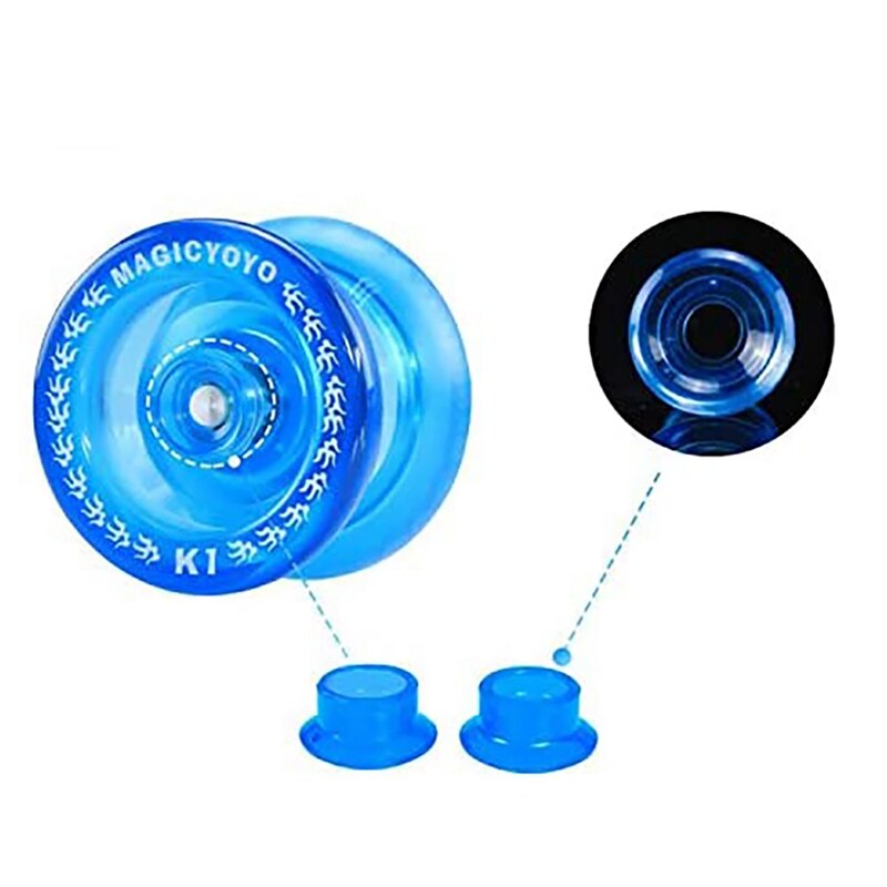 Magicyoyo  k1 plus responsives jojo für kinder, kunststoff-jojo mit schmalem c-kugellager, jojo für anfänger (blau & grün)