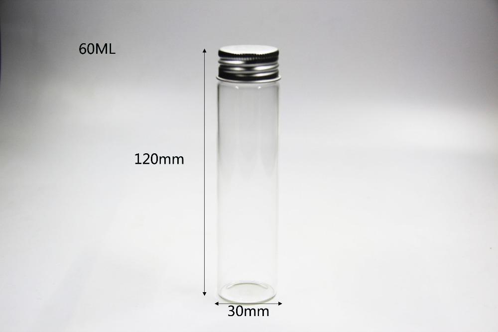 Frascos de vidrio transparentes con tapa de rosca para decoración de boda, frascos de Perfume para alimentos, 10ml, 15ml, 20ml, 25ml, 30ml, 40ml, 50ml, 60ml, 50 Uds.