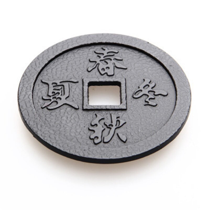 XMT-HOME Cast iron teapot trivets handmade insulation tea tray tea pot base vintage Japanese iron teapots tray 1pc: seasons