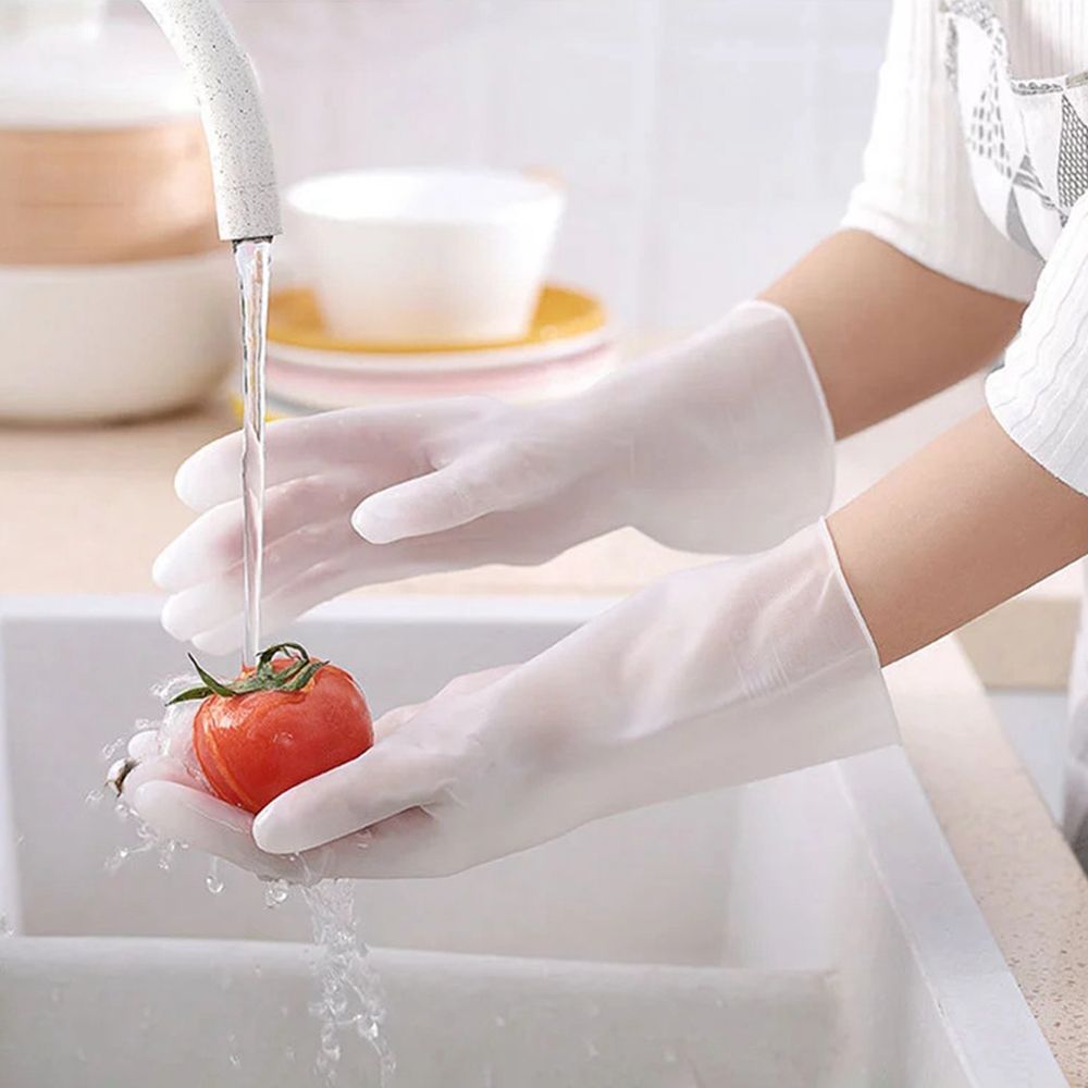 Guantes de limpieza antideslizantes para el hogar, manoplas duraderas para lavar platos, para ama de casa, suministros de limpieza de cocina, 1 par