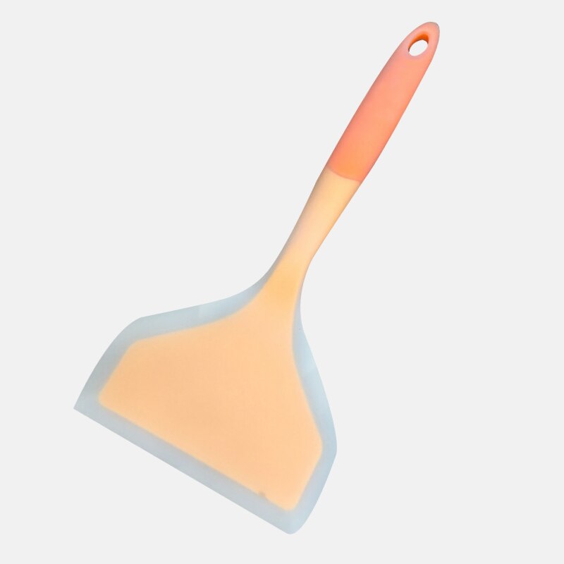 Rascador de cocina antiadherente, pala ancha de silicona, para carne, huevo, Pizza, espátulas, utensilios de cocina para el hogar: Orange