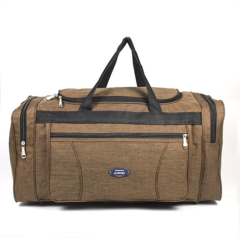 2022 Big Travel Bags Men Travel Bags Oxford Waterproof Hand Luggage Bag Business Large Capacity Bag: brown L