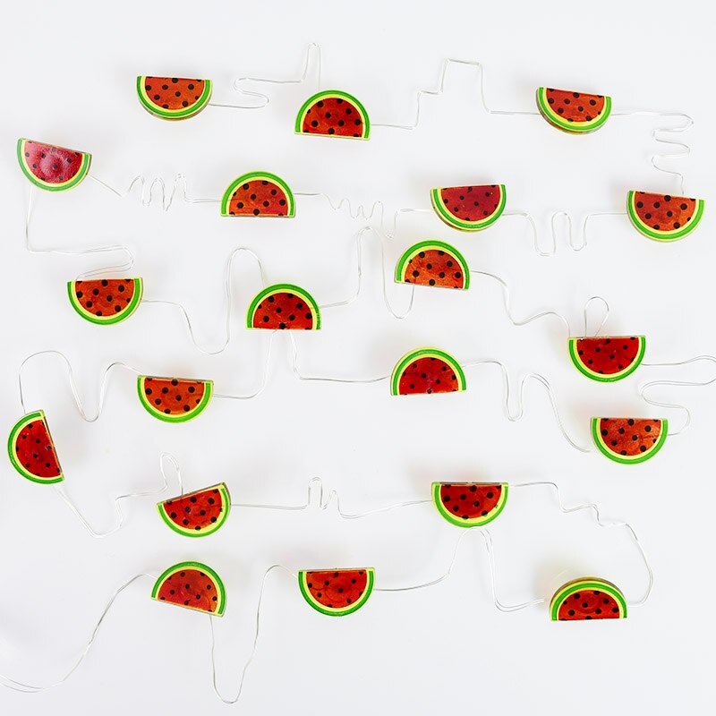 2M 20 LED Cute Fairy String Unicorn Pineapple Flamingo Watermelon String Light Garlands Wedding Festival Birthday Room Decor: A12