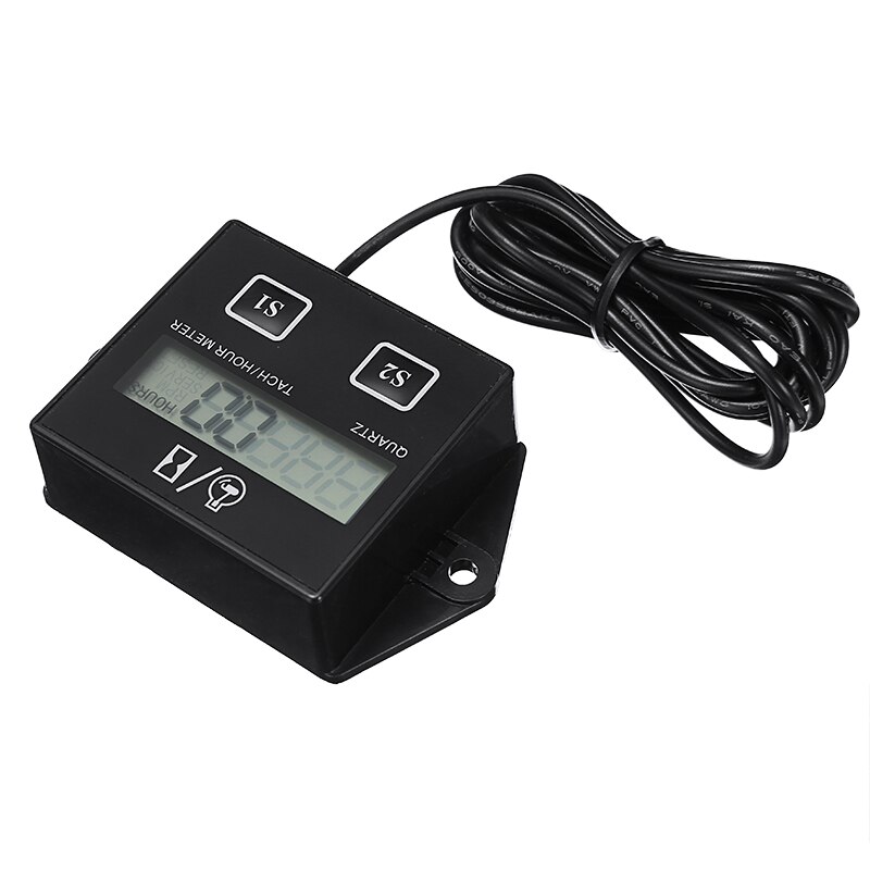 For 2/4 Stroke Engines 1pc Small Digital Engine Tachometer Portable Motorcycle Car Motor Strokes Replaceable Battery Mayitr