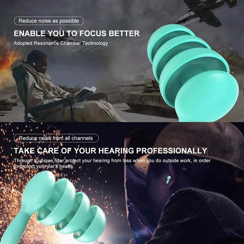 Cbmmaker 2 Pairs/Waterdicht Geluidsdichte Oordopjes Slapen Oordopjes Sterke Anti-geluid Oordopjes Waterdichte Siliconen Zwemmen Oordopjes