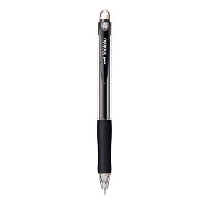 Japansk uni  m5-100 automatisk penna 0.5mm studentaktivitetspenna med gummifärg transparent stavgodis 5 färg: Svart