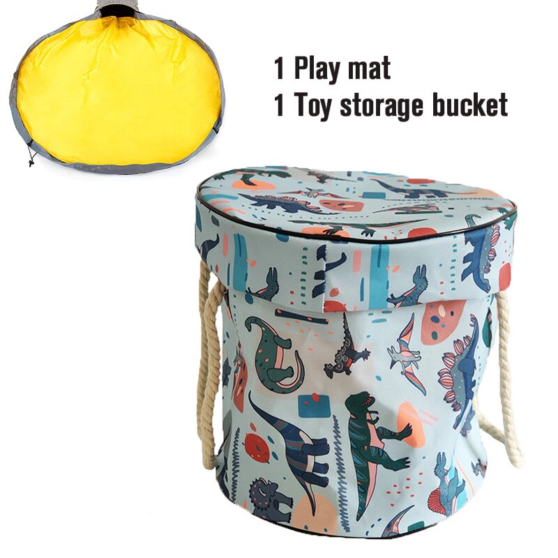 Tapis jouet sac de rangement blocs jouets sacs tapis de jeu sac jouets Slideaway nettoyage et stockage conteneur organisateur multifonctionnel 1.5m: A14