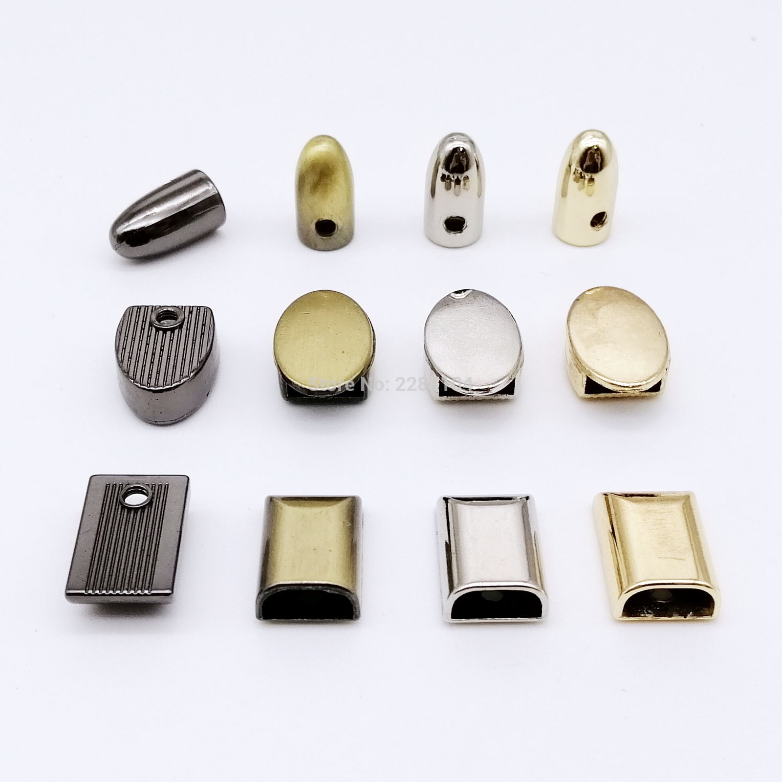 10pcs Metal Open Closed End Zipper Stopper Zip Stop Lock Tail Plug for Leather Bag Handbag Purse Garment Coat Repair With Screw