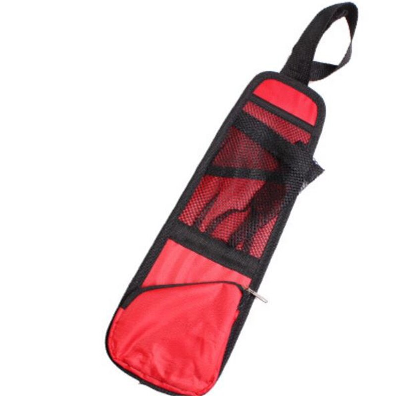 Universal Car Seat Side Opslag Mesh Netto Zak Bagage Holder Pocket Trunk Cargo Netten Organizer Auto Interieur Accessoires: 09Red