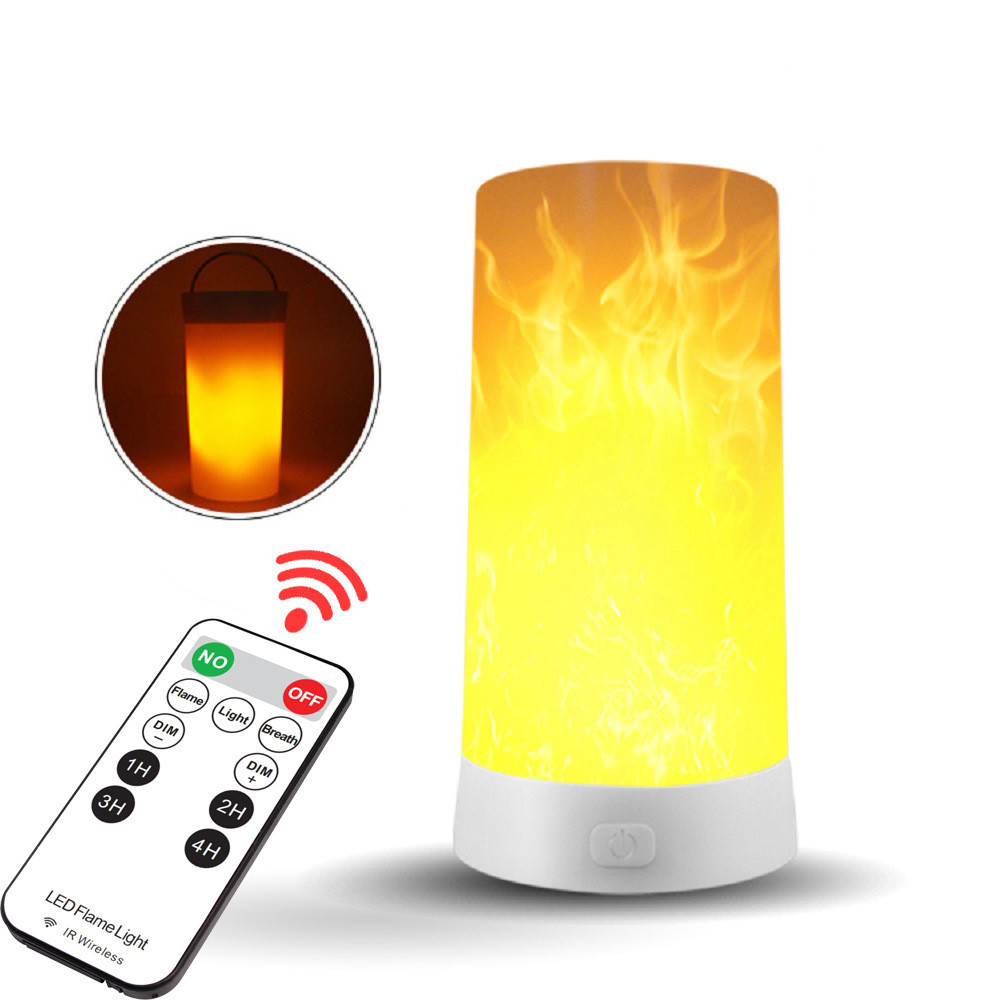 USB oplaadbare LED-vlamlamp Gesimuleerd vlameffectlicht Realistisch vuur Sfeerlicht Binnendecoratie 4 verlichtingsmodi