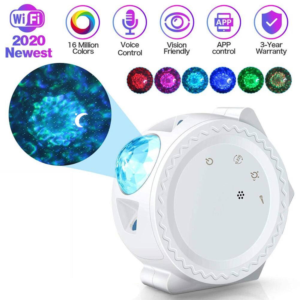 Projector Night Light 6 Color Starry Sky Projector Lamp USB Charging Projection Smart Night Light