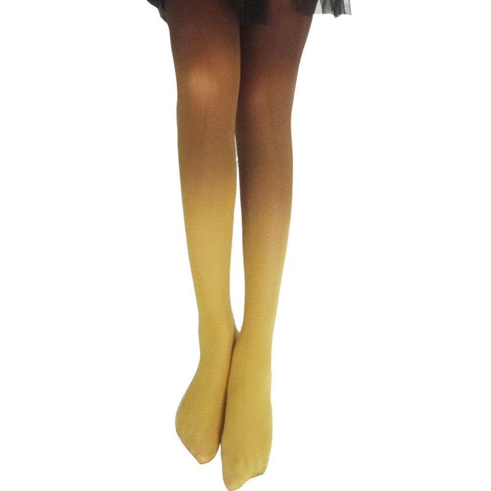 Vrouw Sexy Panty Kousen Gradiënt Verandering Panty Multicolour Fluwelen Panty Vrouwen Meisjes Naadloze Lange Kousen 83-85Cm: Beige 