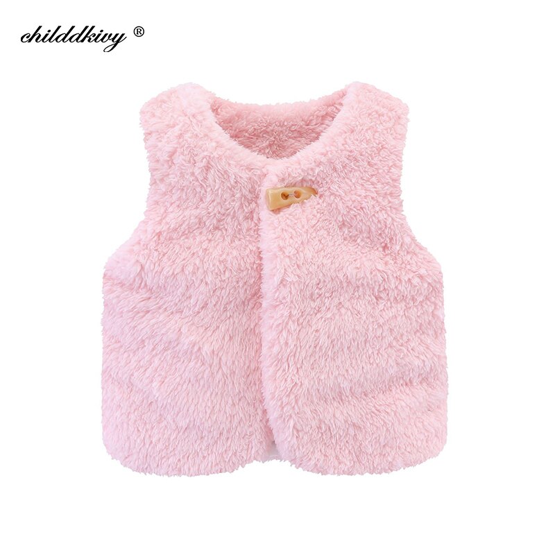 Pasgeboren Baby Meisje Kleding Herfst Baby Vest Bovenkleding Peuter Katoenen Vest Jas 0-18M Warm Winter jas Voor Baby Boy Kleding: pink / 12m