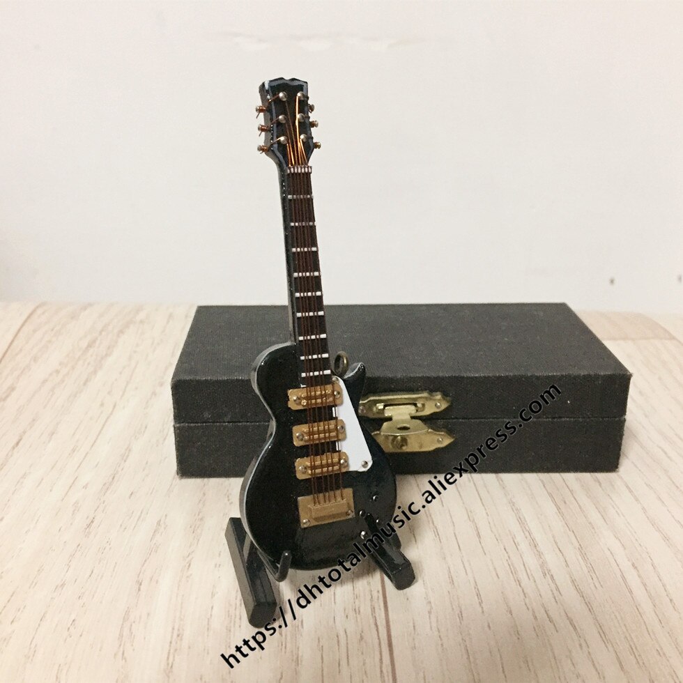 Mini guitare Miniature modèle guitare électrique modèle B Miniature en bois Mini Instrument de musique modèle Collection: Guitar M-10cm