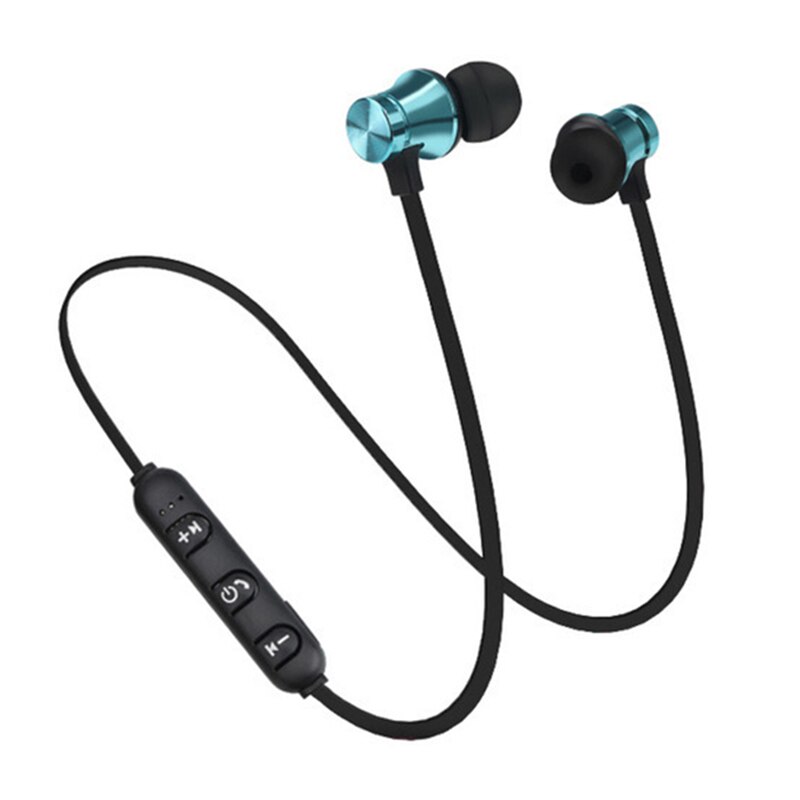 Bluetooth Headset Handfree Earbud with Mic Magnetic Wireless Bluetooth 4.1 Earphone Sport Earphone for Xiaomi Iphone Android Ios: Blue