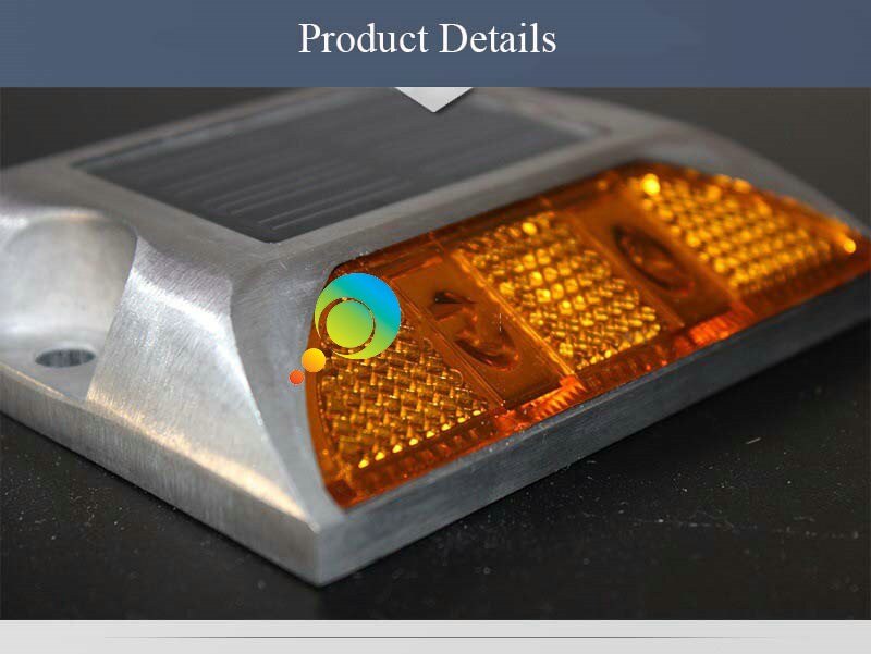 aluminum 3M reflector yellow LED one side solar panel road stud reflector