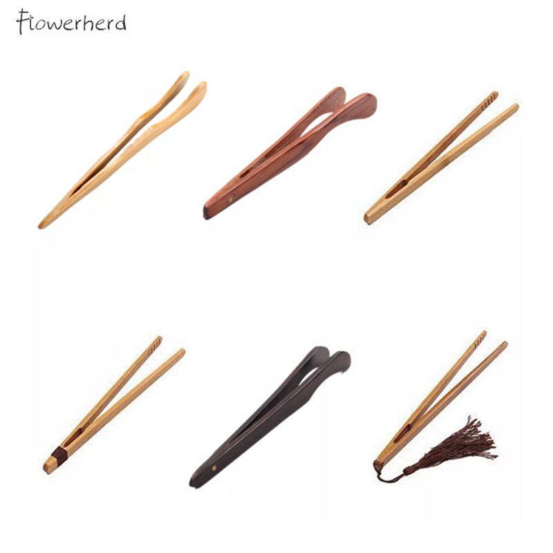 Bamboo Tea Clip Teaware Bamboo Curved Clip Straight Clip Manual Bamboo Chopsticks Bamboo Tweezers Tea Ceremony Accessories