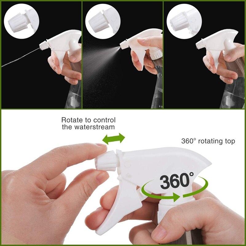 Gieter van kunststof, roestvrijstalen gieter met lange tuit en kleine nevelspuit voor het bewateren van planten en bloemen